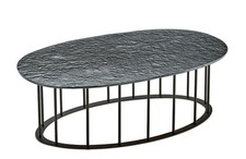 Table Basse En Verre Martelé