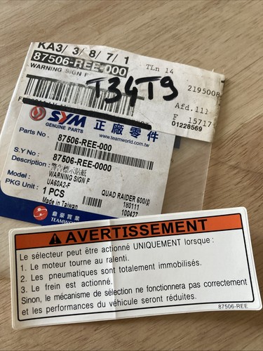 Sym 87506 ree - 87506-ree-000, autocollant