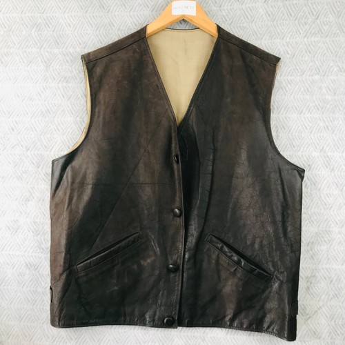 Vintage gilet homme - homme, cuir
