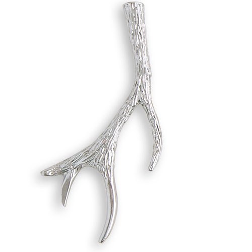 Silver metal antler shaped - silver,