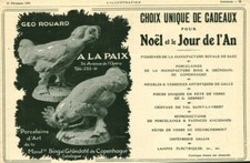 Publicité ancienne choix unique de cadeaux Géo Rouard 1909 issue de magazine 