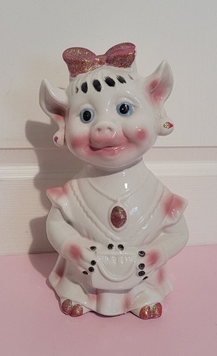 Vintage grande tirelire - grande, cochon
