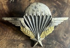 INSIGNE BREVET PARACHUTISTE . DRAGO 7 R ROMAINVILLE .( Voir photos recto-verso )