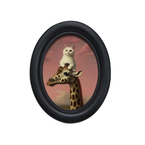 Cadre photo ovale bois - photo,