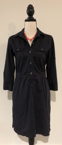 Loft navy button down utility - button,