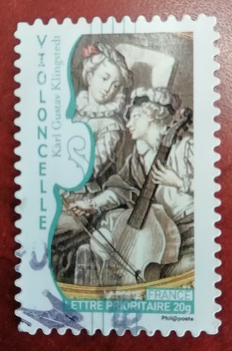Timbre france violoncelle qui - france,