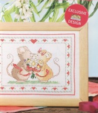 Grille Point de Croix SOURIS MARIAGE - Cross stitch chart MICE WEDDING