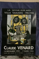 affiche exposition 1992-1993 Claude Venard villa Tamaris Pacha  la Seyne sur mer