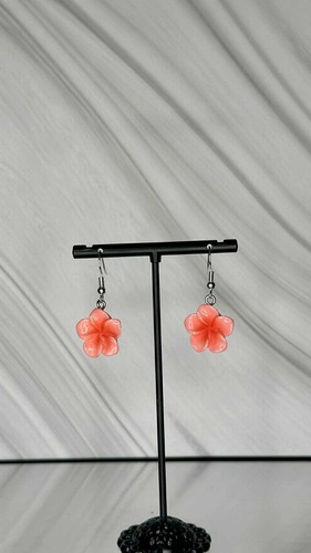 Boucles oreilles plumeria - d'oreilles,