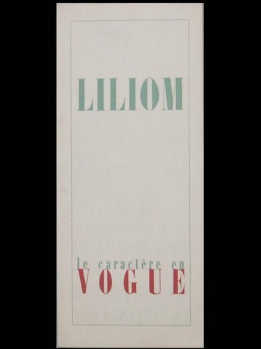 Typographie liliom 1945 - typographie,