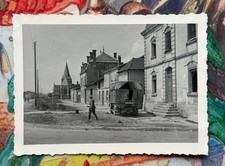 PHOTO WW2 ALLEMAND WEHRMACHT & CAMION ÉGLISE À RANCOURT SOMME p. PÉRONNE COMBLES