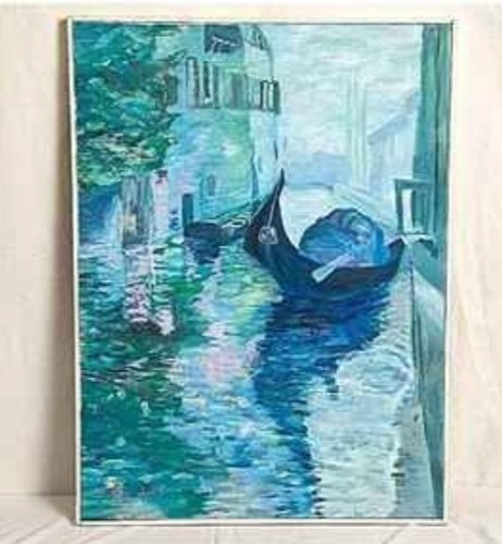 Peinture signée canal et - peinture, signée: