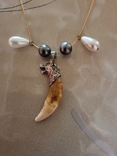 Collier Avec Podentif Avec Une Dent De Loup