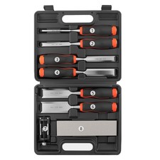 Outils de sculpture jeu de ciseaux à bois pierre à aiguiser pinces incluses