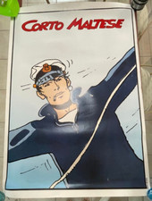 ANCIEN POSTER AFFICHE BANDE DESSINÉE HUGO PRATT CORTO MALTESE EDITORI DEL GRIFO