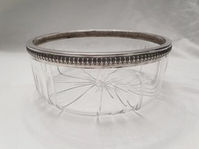 PLAT /COUPE  CRISTAL TAILLE - ARGENT MASSIF POINCONS MINERVE ERNEST PROST -XXème