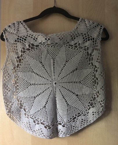 Hand knit crochet top - hand,