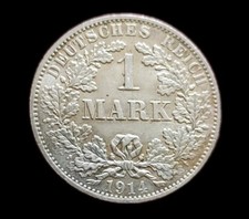 Allemagne, 1 Mark 1914 argent