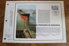 feuillet CEF 1977 premier 1er jour EXTENSIONS PORTUAIRES DUNKERQUE 394