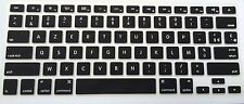 Protection Silicone conversion QWERTY => AZERTY Clavier US Noir MacBook pro air