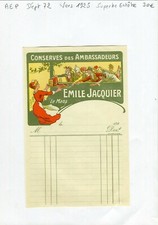 Dépt 72 - Le Mans 45 Rue P Courboullay - Superbe Entête Couleur Conserverie 1925