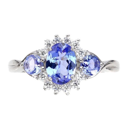 Bague argent 925 ovale bleu - argent,