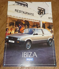Catalogue publicitaire Seat Ibiza Porsche 1.5 GLX GL L 1988  brochure prospectus