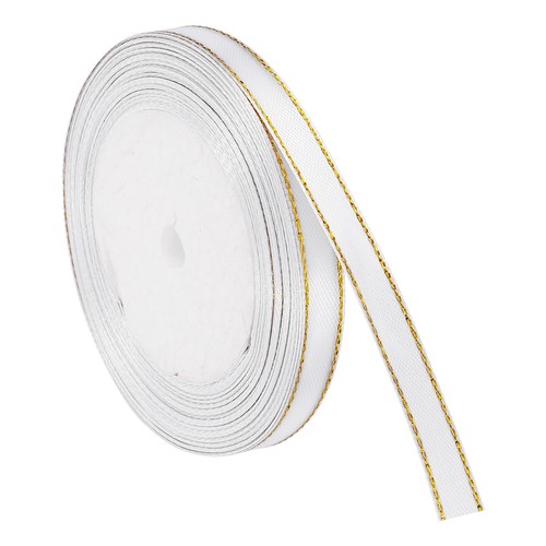 Ruban satin double face blanc