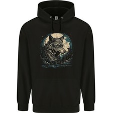 Hoodie Enfant Loup Tribal Avec