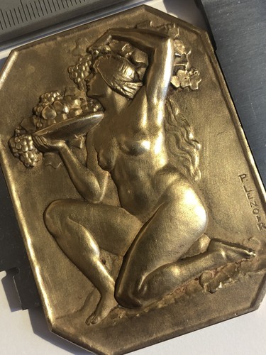 Médaille plaque bronze - en,