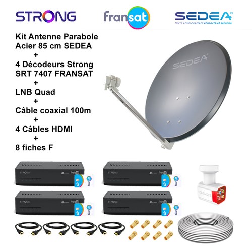 Kit parabole 85cm lnb - 85cm, +