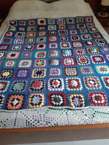 Couverture plaid granny - couverture,