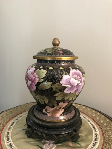 Cloisonne vase potiche - cloisonne, pot