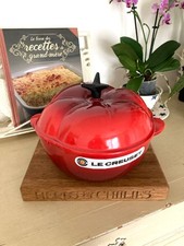 Cocotte tomate Le Creuset - Casserole en fonte 20 cm RARE four hollandais Cottagecore