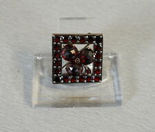 broche grenat exclusive tombak grenat bohème trèfle bijou ancien vers 1900 RARE