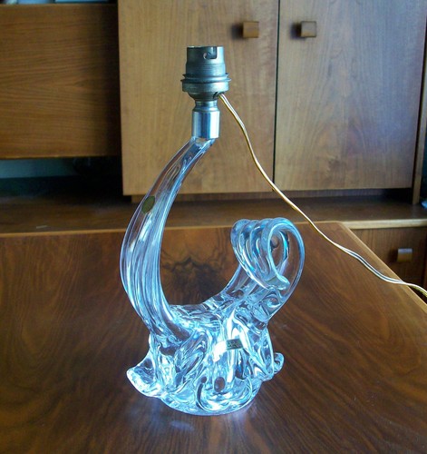 Pied lampe cristal - cristal, fait