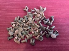 Lot 50 Anciens Rivets en cuivre à tête ronde gravé 12 mm, longueur 14 mm, 190 g