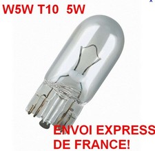 AMPOULES  W5W  5 Watts VEILLEUSE T10 PUSH WEDGE LIGHT BULB WHITE part car auto
