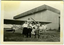 PHOTO ANCIENNE - AVION HÉLICE AÉRODROME FAMILLE - PLANE HELIX - Vintage Snapshot