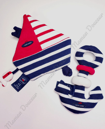 Doudou plat bateau - doudou, poisson