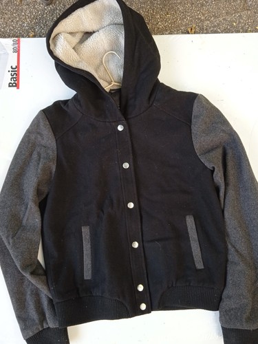 Veste manteau parka noir - manteau,