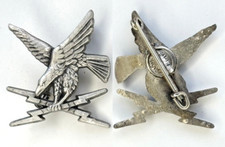 INSIGNE BREVET GUERRE ÉLECTRONIQUE NIVEAU ARGENT TRANSMISSIONS - DRAGO PARIS