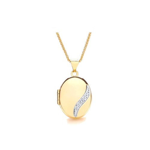 Médaillon ovale diamant