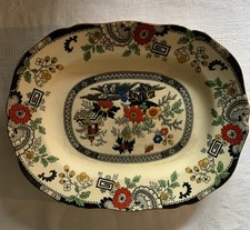plat rectangulaire Porcelaine Anglaise  Coalport Modèle Canton