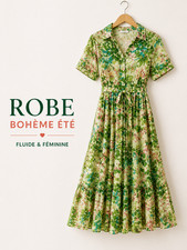 Robe Bohème Femme Été Midi