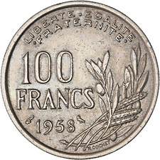 100 FRANCS COCHET 1958 DIFFÉRENT CHOUETTE