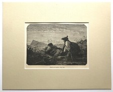GRAVURE : CHASSE AUX CHAMOIS (vers 1880)