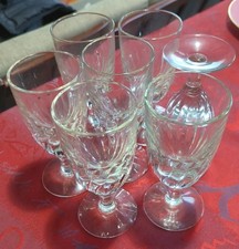 7 verres anciens à absinthe torsadés  16 Cm De Hauteur