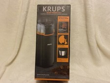 USED KRUPS GX332850 Silent Vortex Electric Grinder for Coffee in Black - 12 Cups