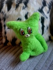 💚... CHAT PELUCHE VERTE VINTAGE ...